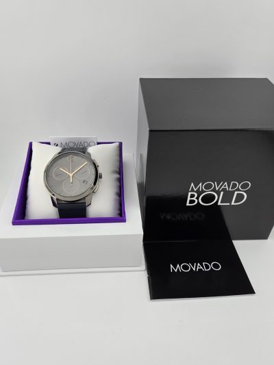 Movado Men's Bold Thin Gray Dial Chronograph Watch - 3600720 ($695 MSRP)