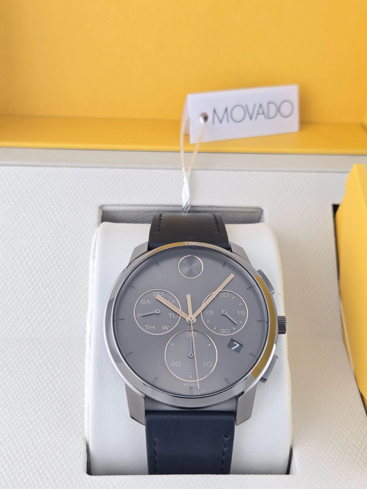 Movado Men's Bold Thin Gray Dial Chronograph Watch - 3600720 ($695 MSRP)