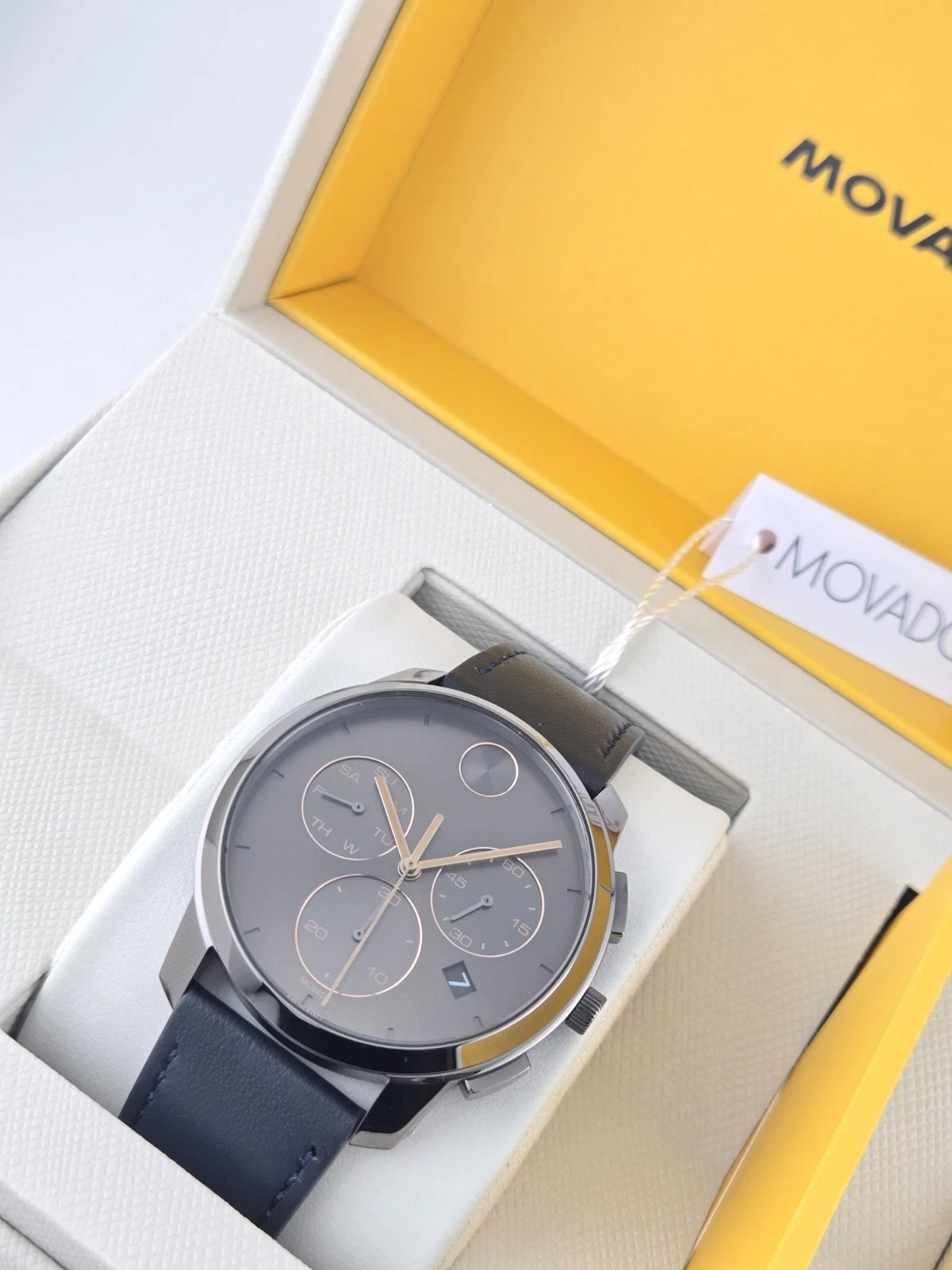 Movado Men's Bold Thin Gray Dial Chronograph Watch - 3600720 ($695 MSRP)