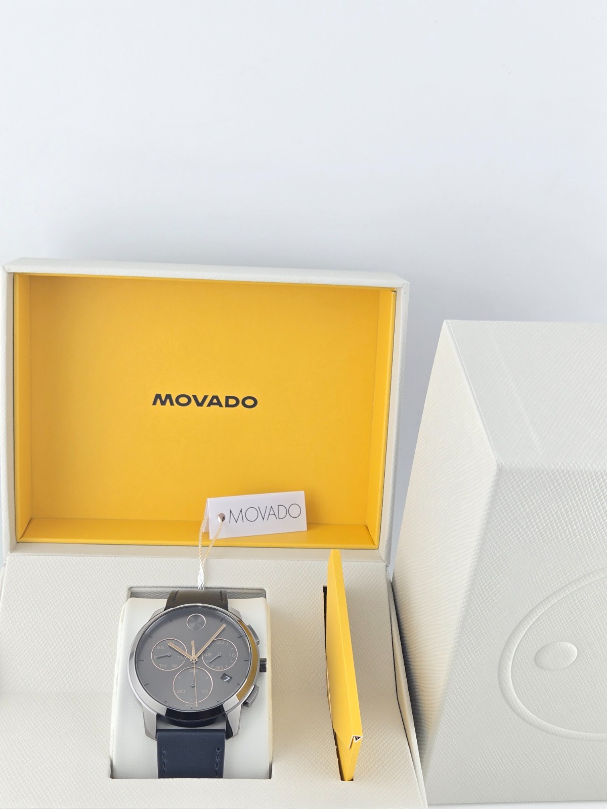 Movado Men's Bold Thin Gray Dial Chronograph Watch - 3600720 ($650 MSRP)