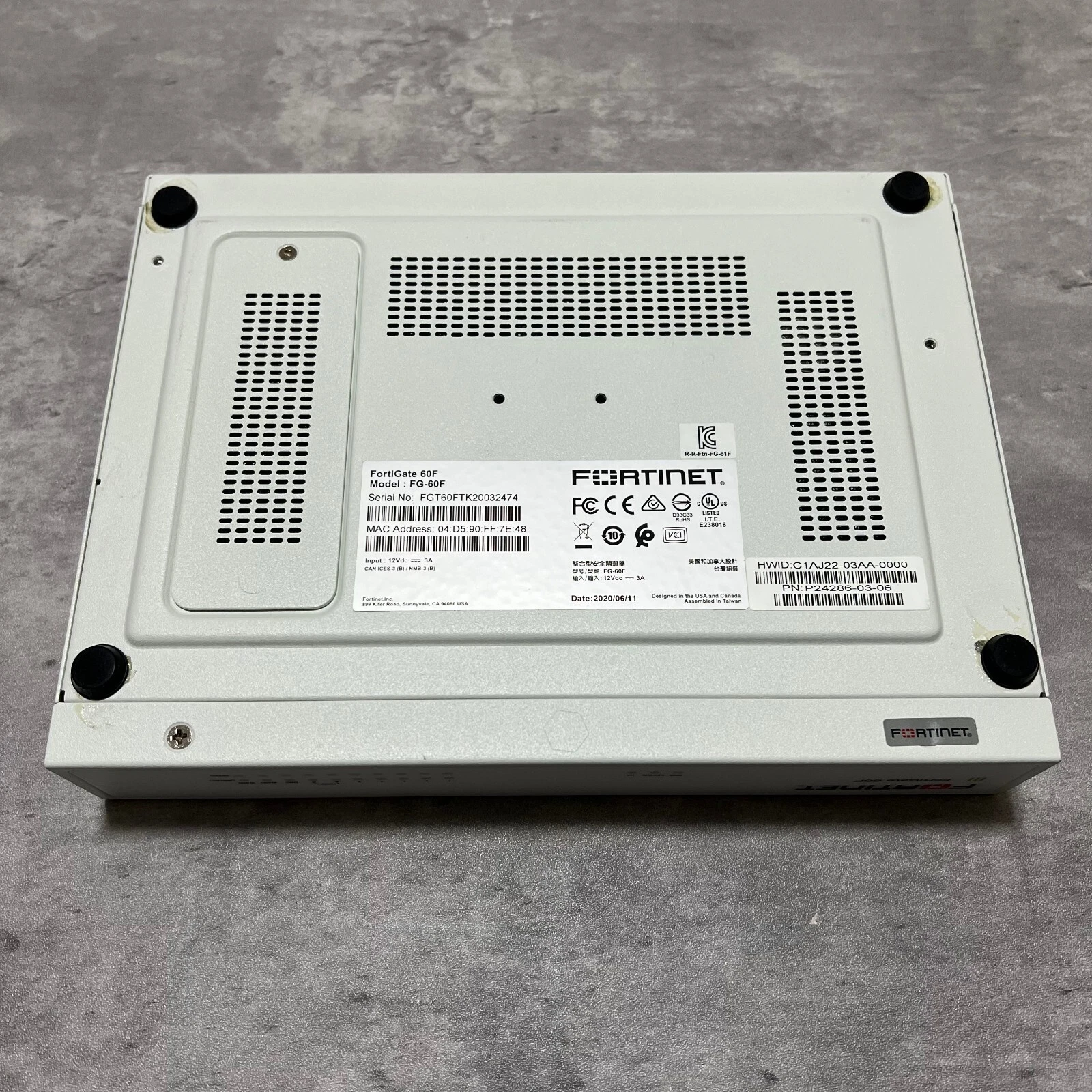 Fortinet FortiGate 60F FG-60F UTM UTP License Until 2028 Network Security Japan