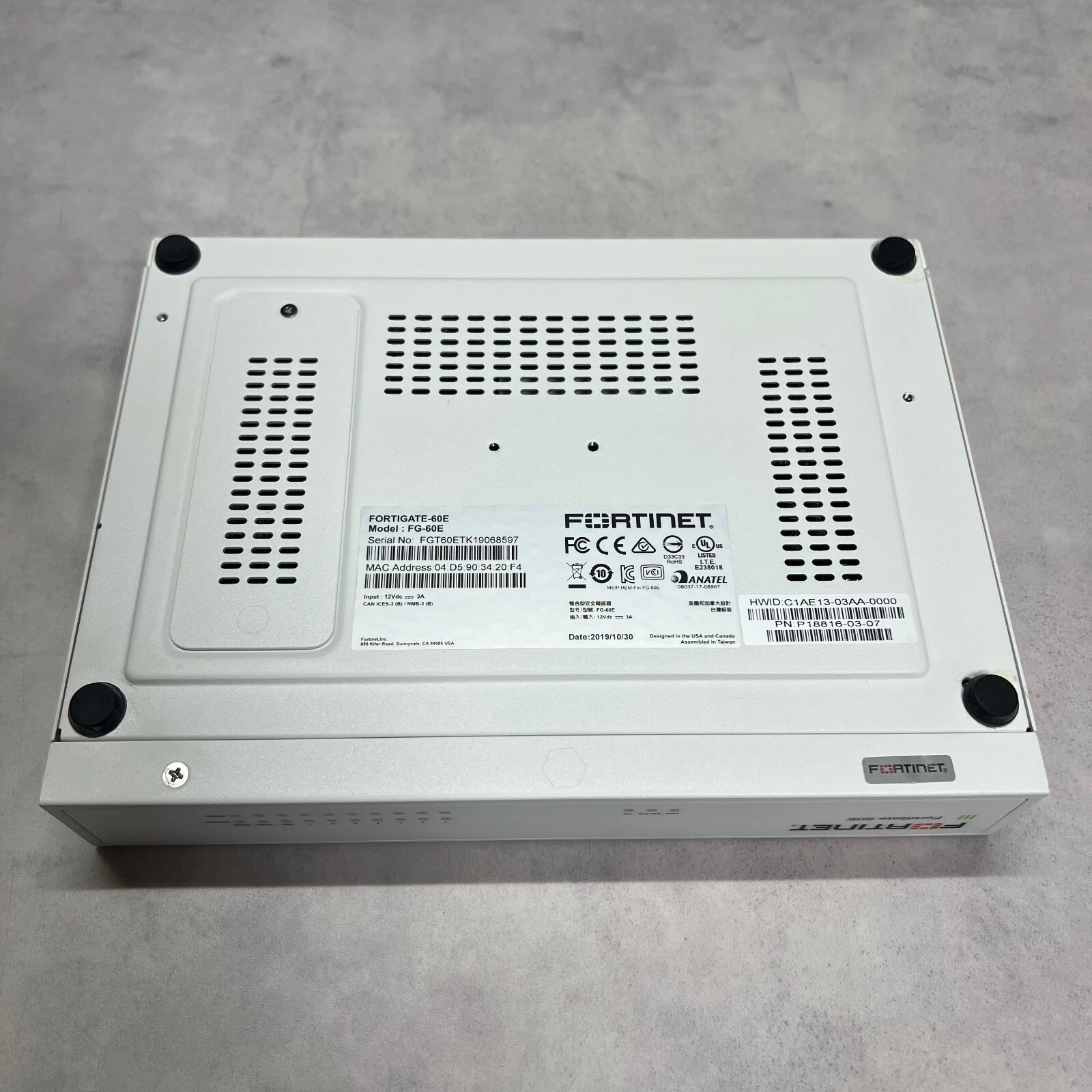Fortinet FG-60E Fortigate-60E Network Security Firewall Tested Good!【1day ship!】