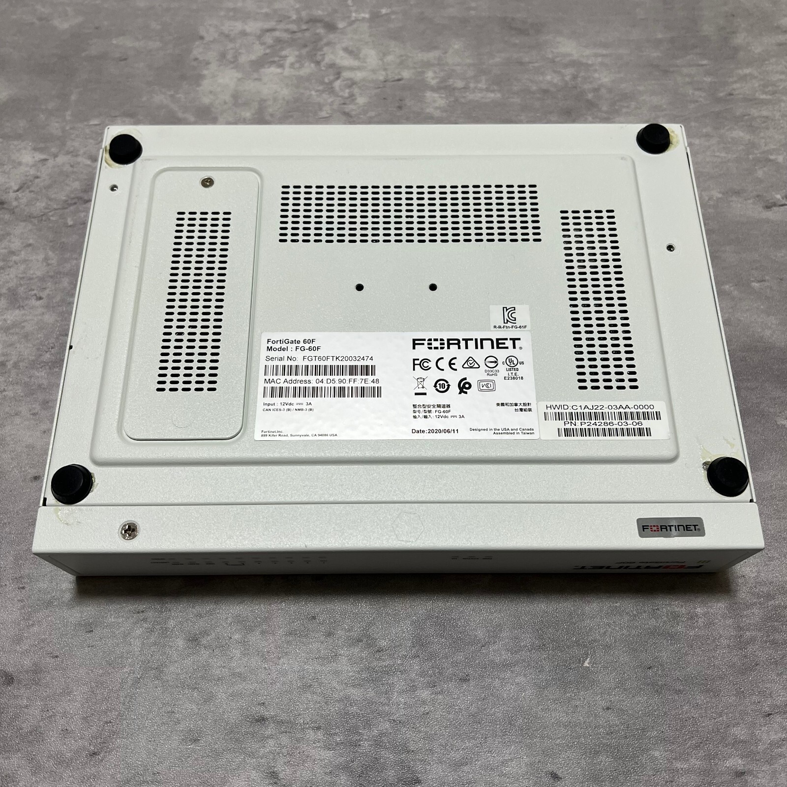 Fortinet FG-60F Fortigate-60F Network Security License Until 10/2026【1day ship!】
