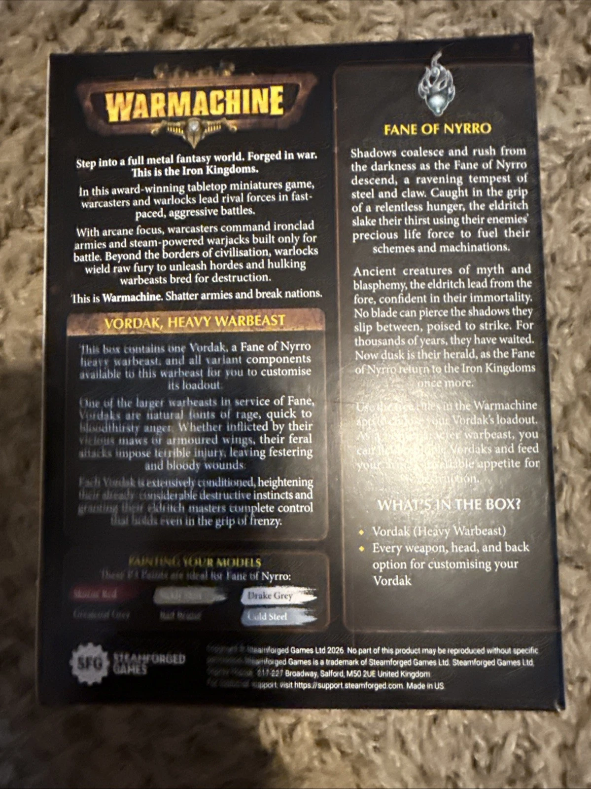 Dusk Fane Of Nyrro Vordek Heavy Warbeast