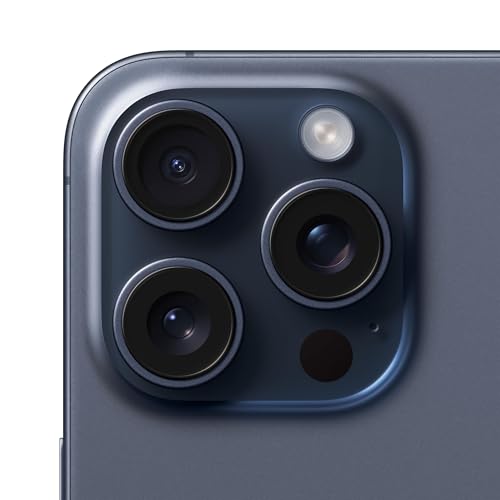 Apple iPhone 15 Pro Max, 256GB, Blue Titanium - Unlocked (Renewed)