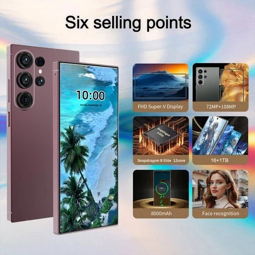 S26 Ultra 5G Unlocked Smartphone 16+1TB 7.3" Screen 8000mAh Android 15 Dual SIM