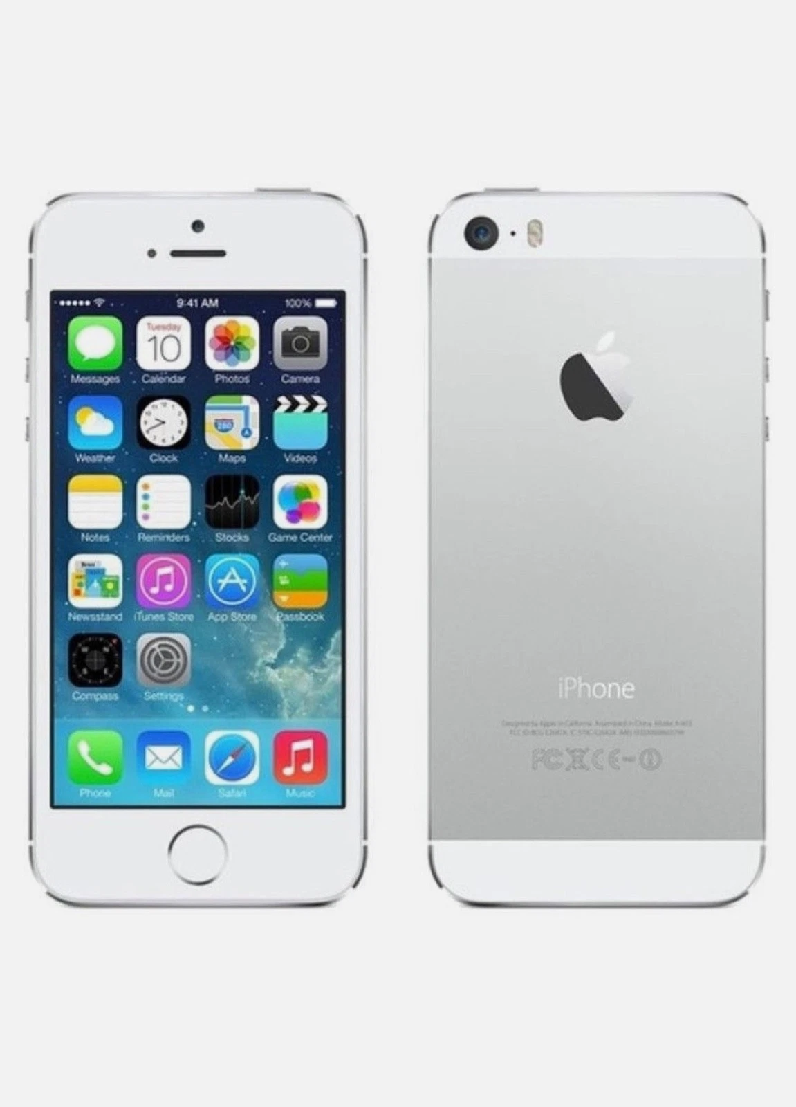 Apple iPhone 5S Silver - Unlocked 16GB IOS Smartphone - B Grade - Warnty