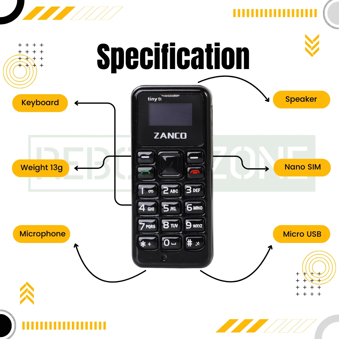 ZANCO T1ny T1 Small Phone World's Smartest Mobile T1 Collection - Unlocked