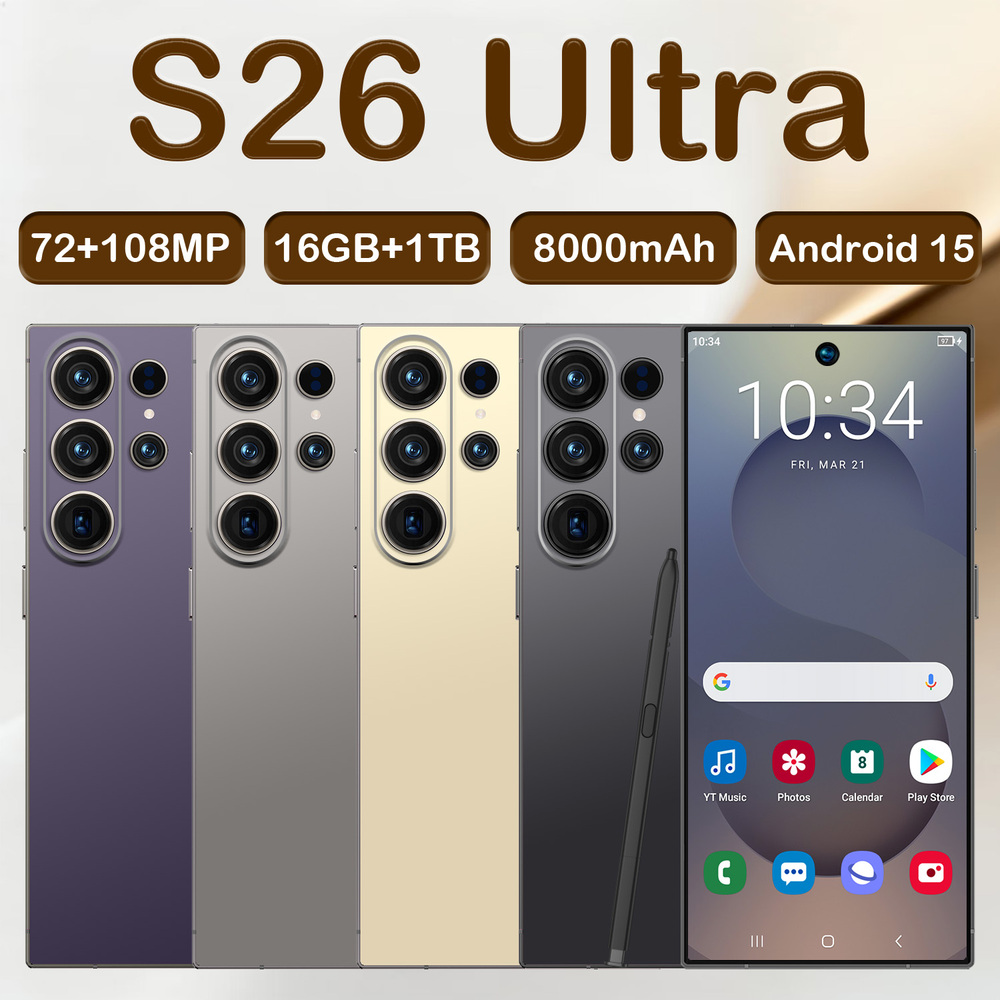 New S26 Ultra 5G Smartphone 6.9" Factory Unlocked Android Cellphones Dual SIM`