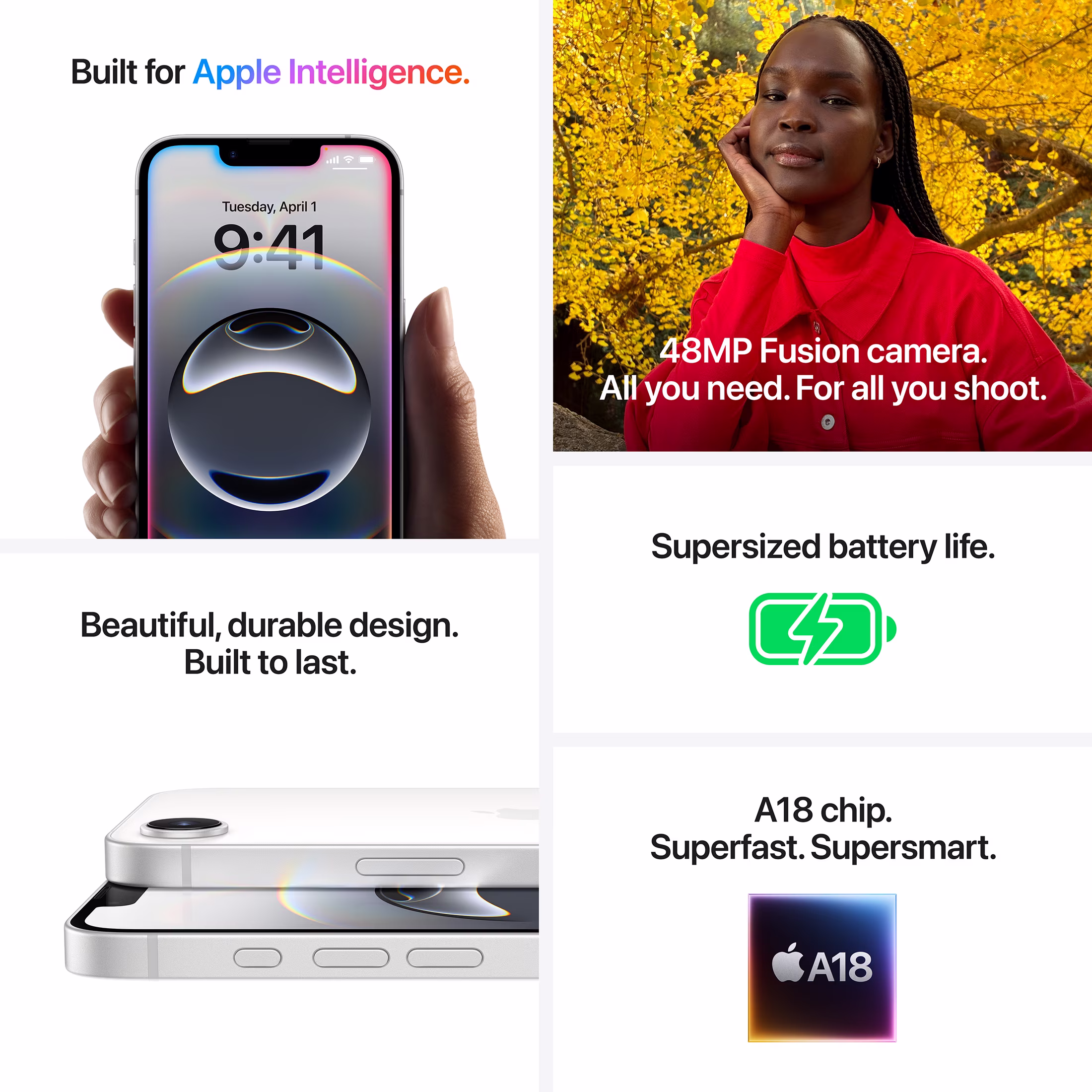 AT&T Apple iPhone 16e, 128GB, Black - Prepaid Smartphone [Locked to AT&T]