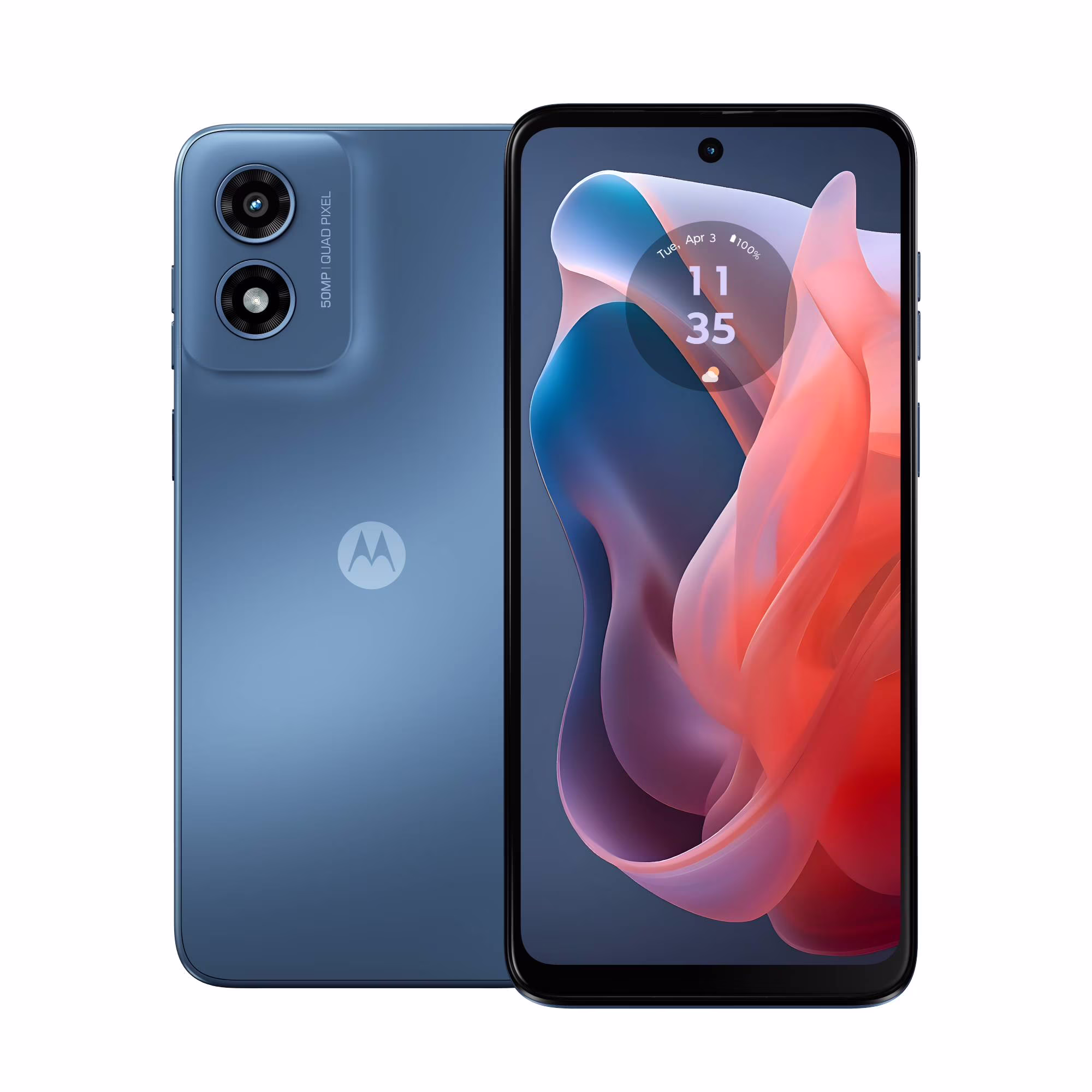 Verizon Prepaid Motorola Moto G Play 2024, 4G, 64GB, Blue -Prepaid Smartphone [Locked to Verizon Prepaid]