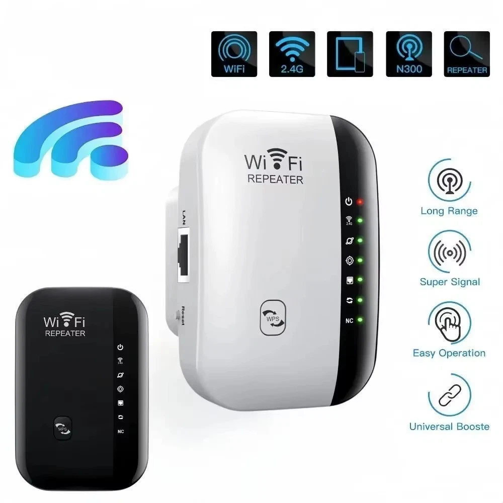 300Mbps 2.4GHz Wireless WiFi Repeater Range Extender Signal Amplifier