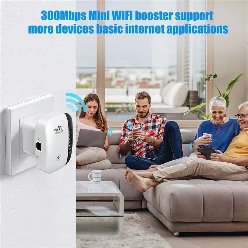 300Mbps 2.4GHz Wireless WiFi Repeater Range Extender Signal Amplifier