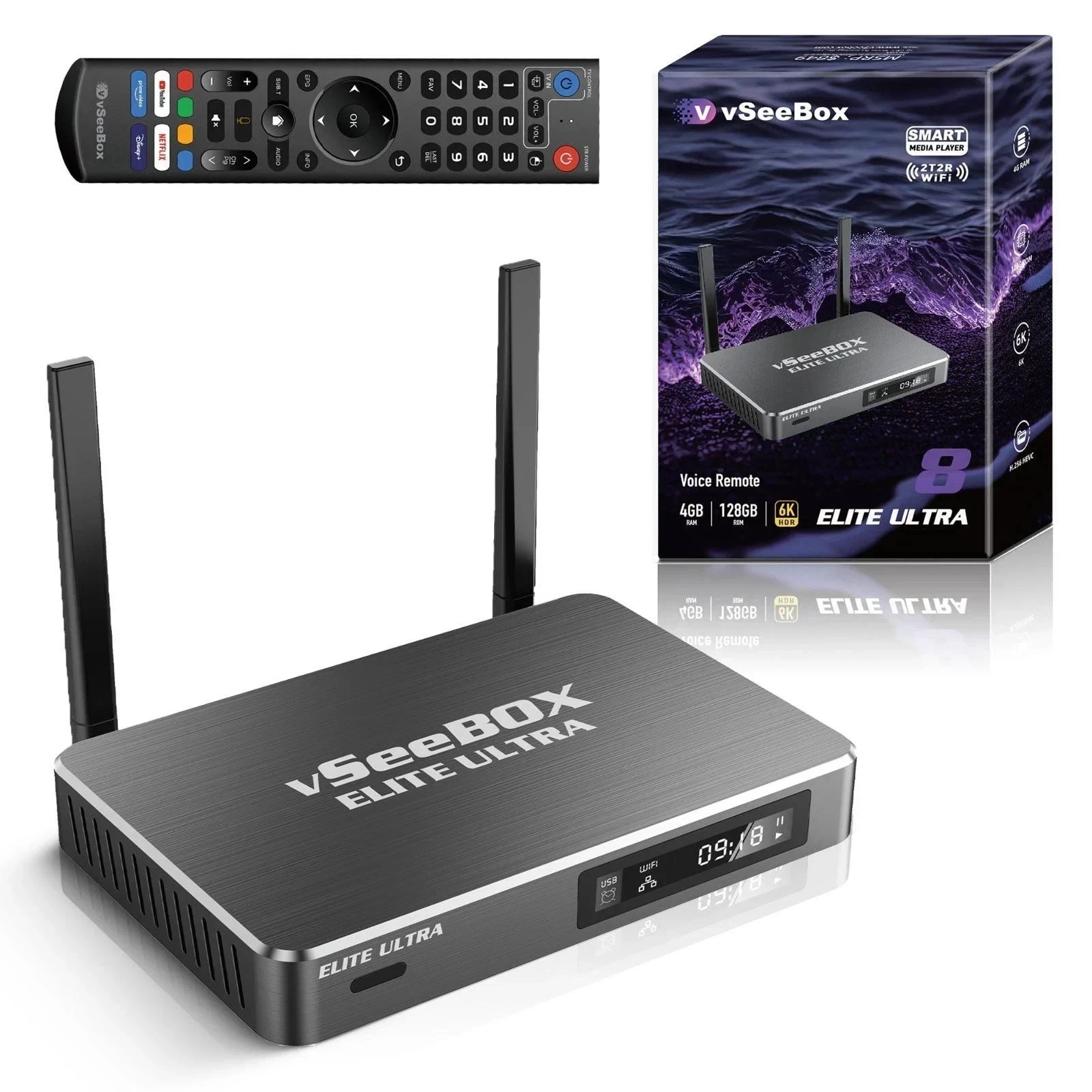 VSeeBox Elite Ultra 4GB/128GB Media Player WiFi 6 Free Same-Day Shipping