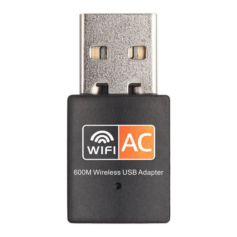 600Mbps Mini USB WiFi Receiver Dual Band 2.4GHz/5GHz Wireless Network Adapter